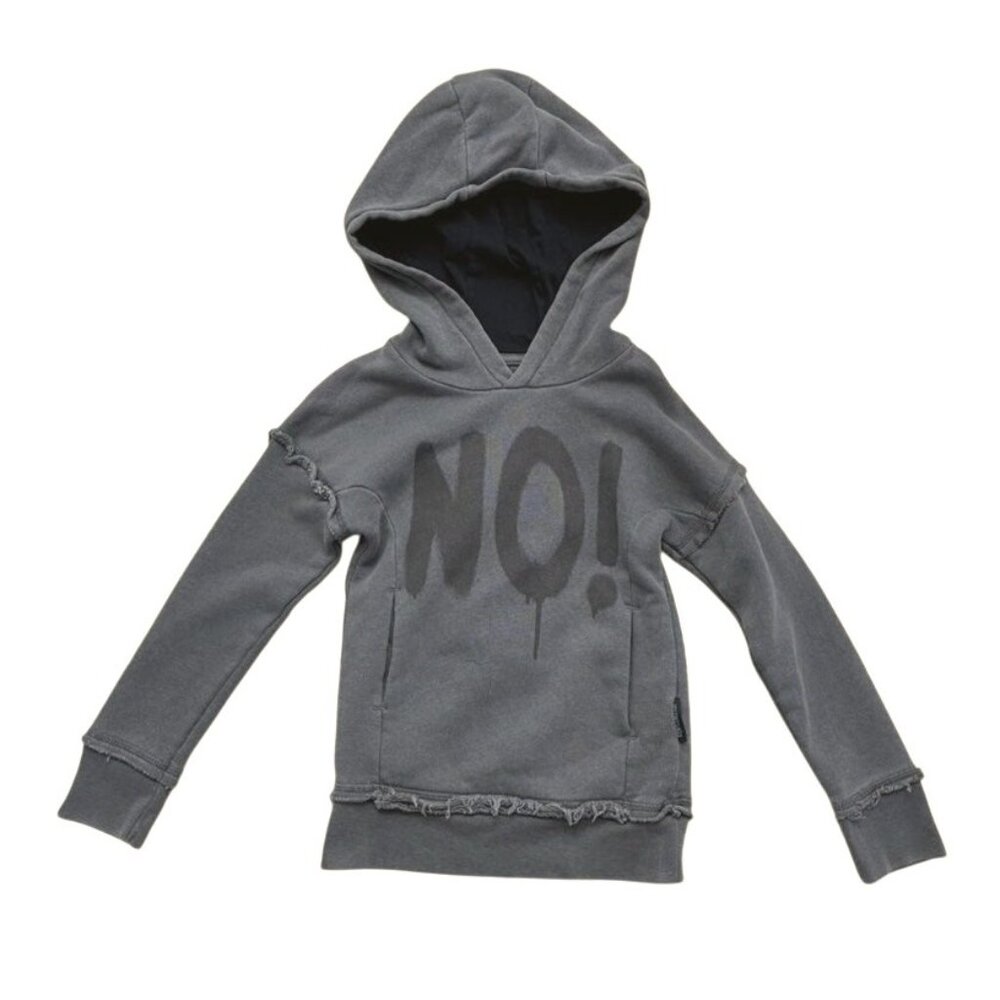 Nununu Sprayed No! Hoodie in Vintage Grey